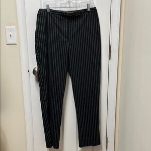 Jones New York Black and White Striped Trousers